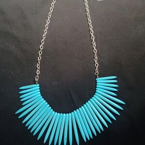 Elegant Turquoise Spike Necklace